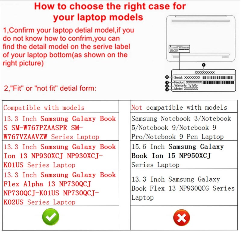 Alapmk Protective Case for Samsung Galaxy Book S 13.3"/Galaxy Book Ion 13 NP930XCJ/Galaxy Book Flex Î± 13 NP730QCJ &case for ASUS ZenBook 13 UX325JA Laptop,Galaxy - Image 3